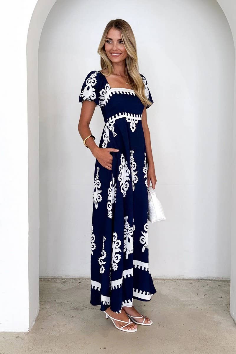 CWDMD5898_SUMMER HOLIDAY PRINT BEACH DRESS