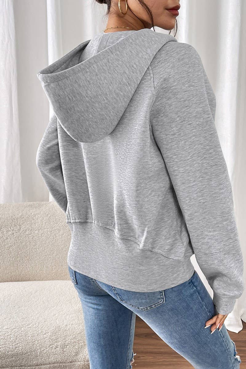 CWOHOL0787_SOLID COLOR THICKENED HOODED SWEATSHIRT
