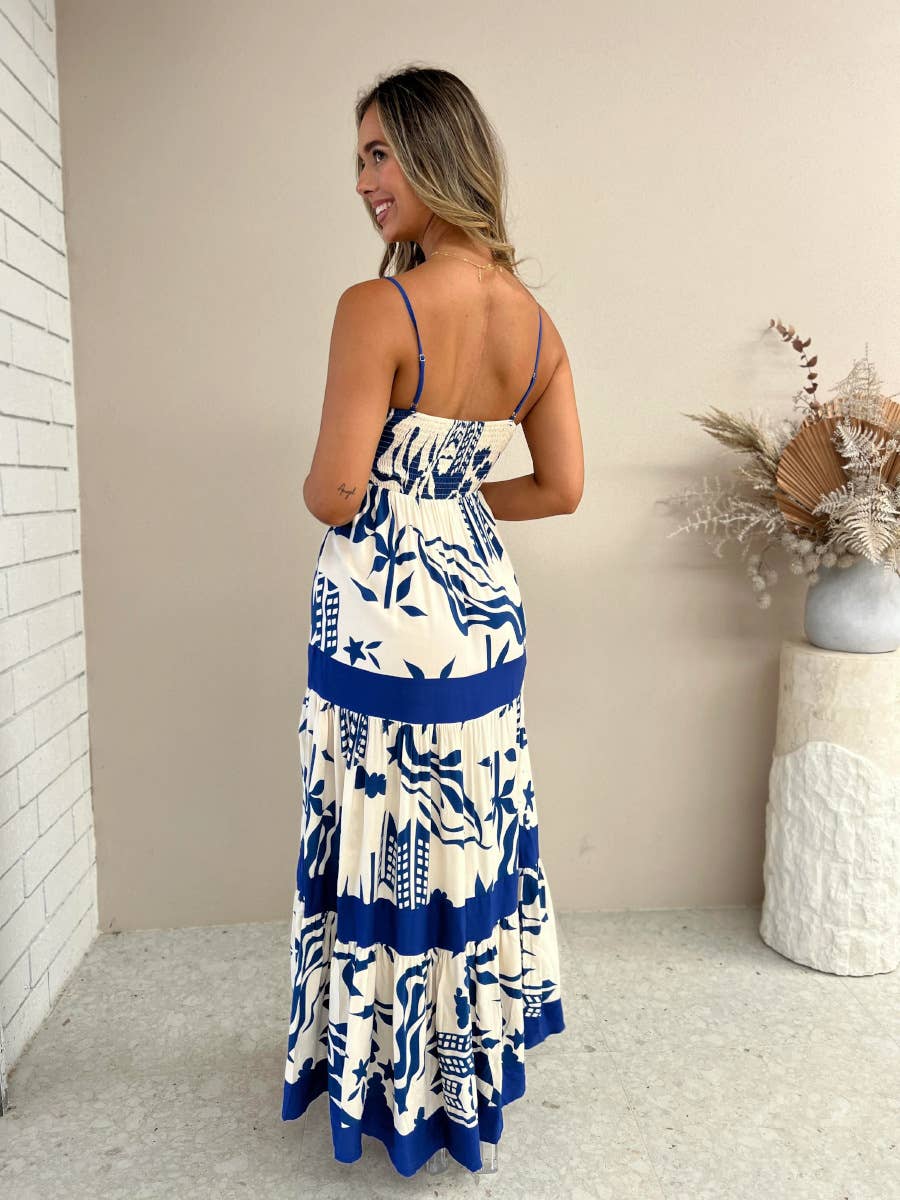Casual one-shoulder lace patchwork halter dress