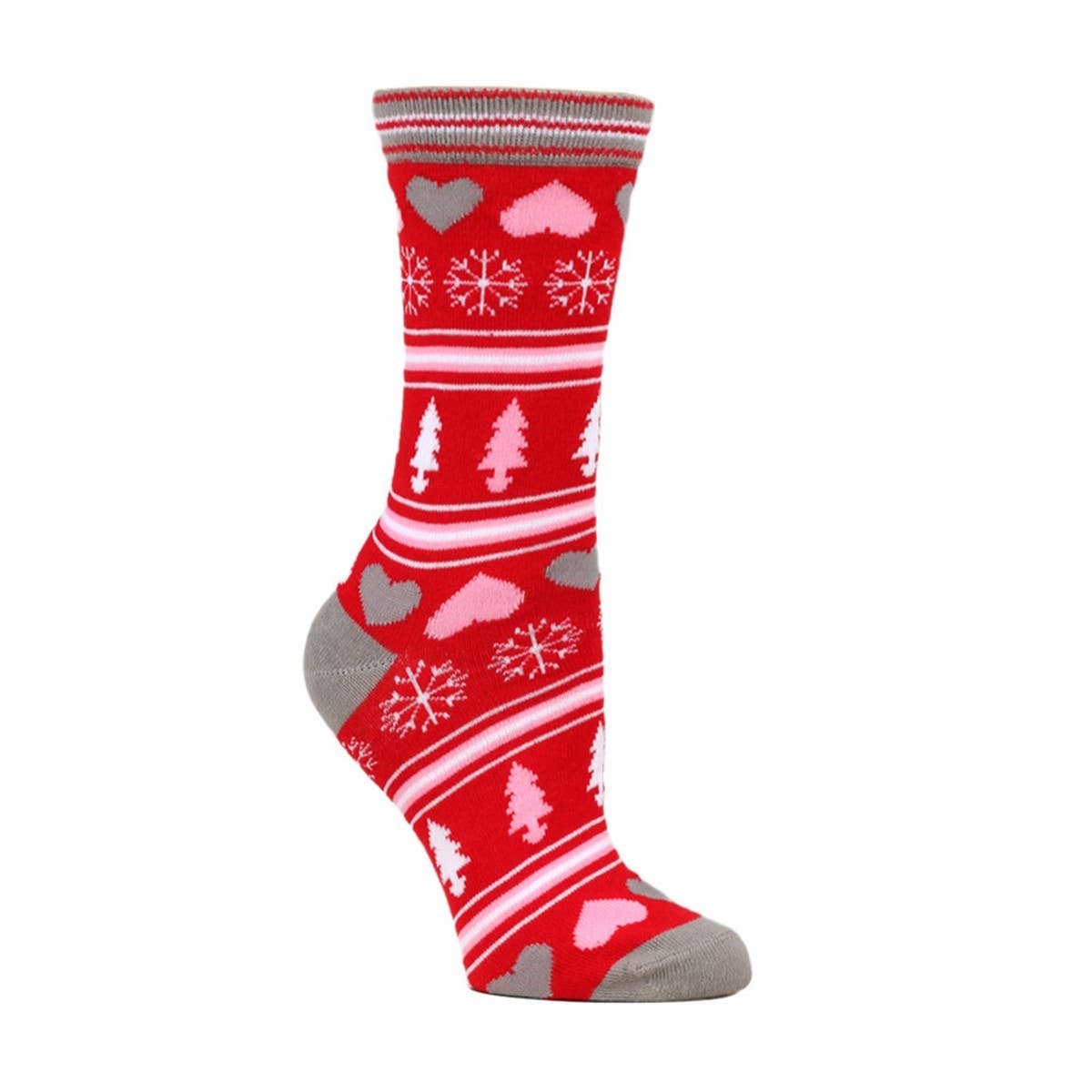 CWMM10092_CHRISTMAS REINDEER  CREW SOCKS UNISEX