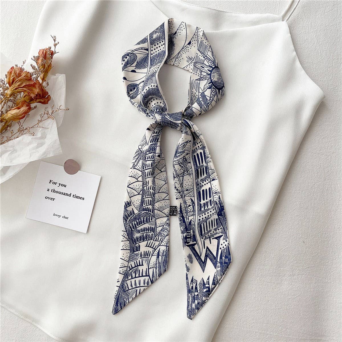 LETTER CREATIVE DOUBLE-LAYER HAIRBAND HEAD SCARF