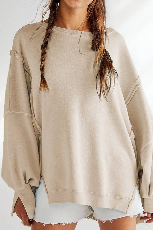 CREWNECK LONGSLEEVED SPORTS LOOSE HOODIE_CWOHOL0512