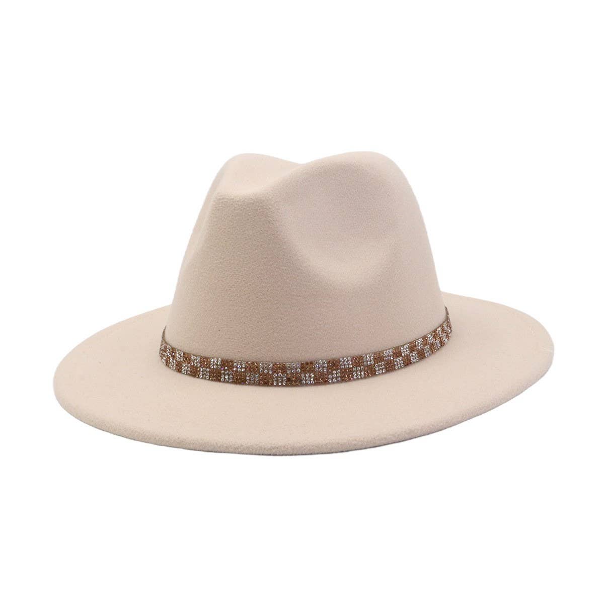 Unisex Vintage Wool FedoraHat British Ethnic Style_CWAH04392