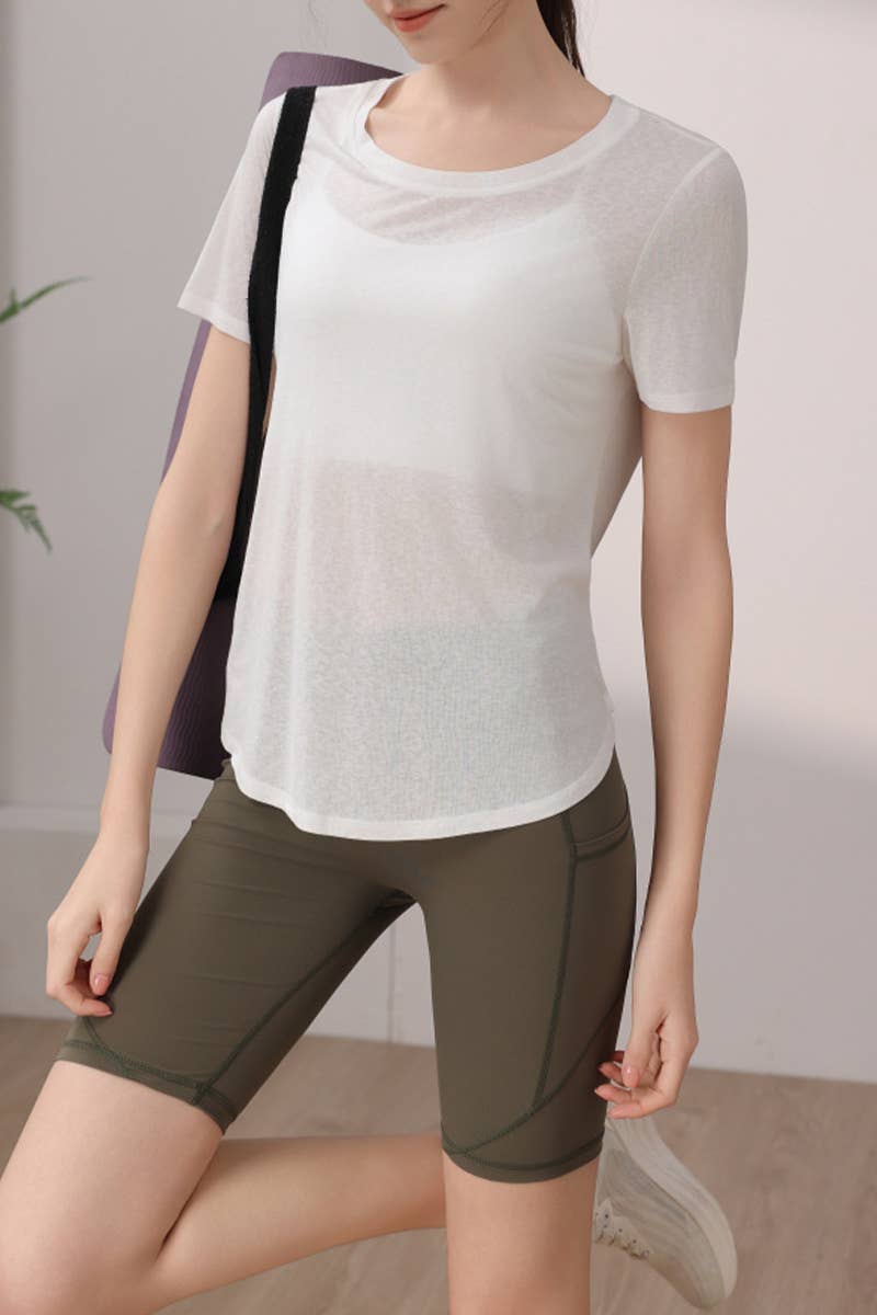 CWTTSL0371_NEW TENCEL SNOWFLAKE BACK SPORTS TOP