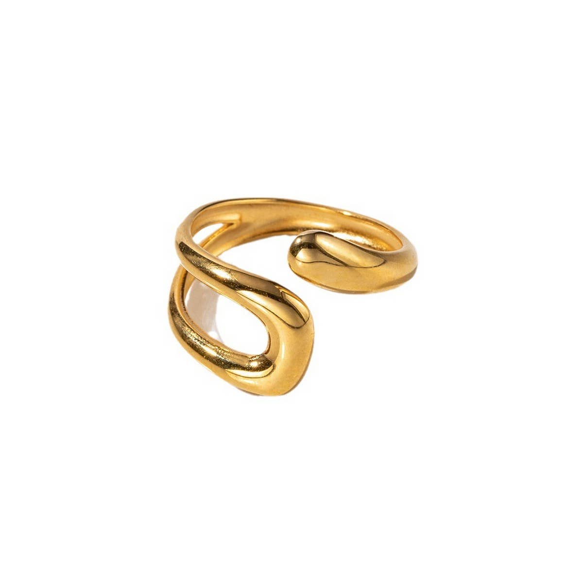 CLASSIC HOLLOW IRREGULAR HIGH-END RING