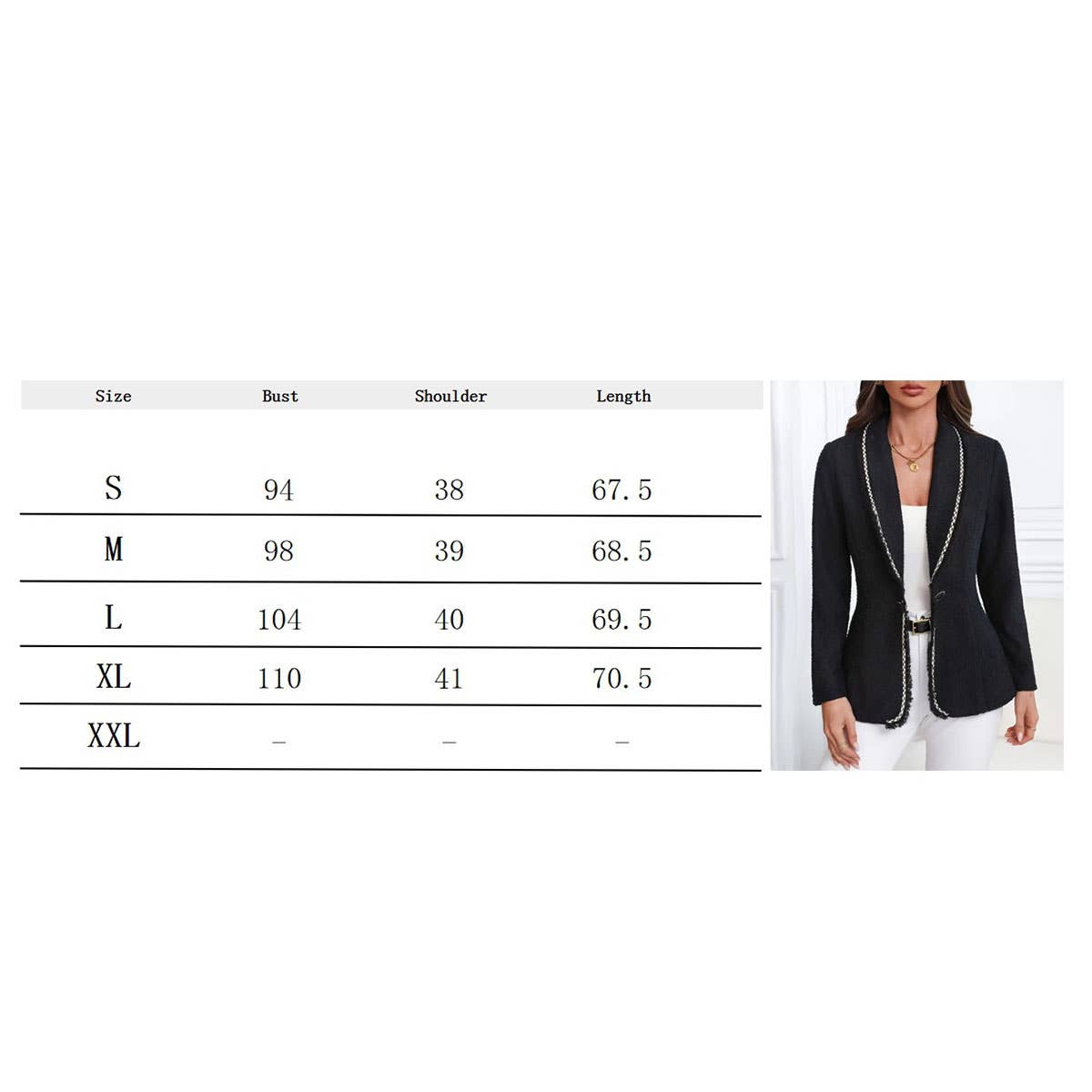 DELUXE LIGHT LUXURY SINGLE BUTTON SUIT JACKET