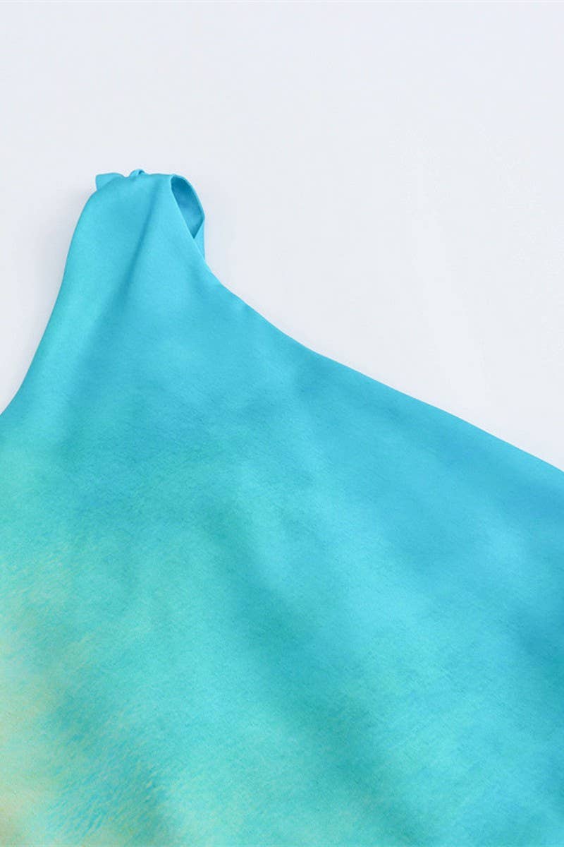 CWDMD4181_SEXY SATIN OFF-SHOULDER TIE-DYE DRESS