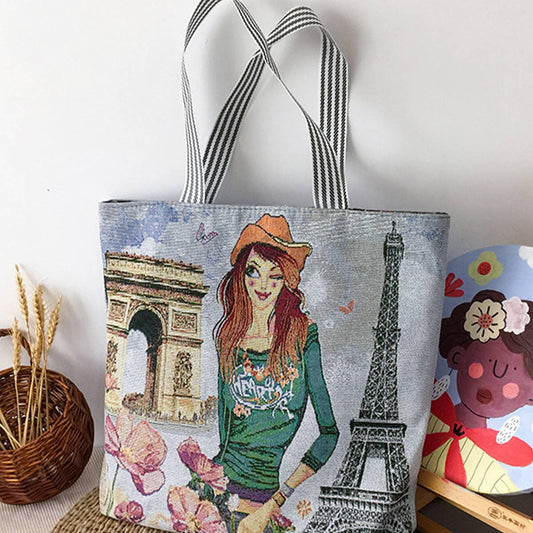 LARGE CAPACITY MINIMALIST CANVAS TOTE BAG_CWAB1681