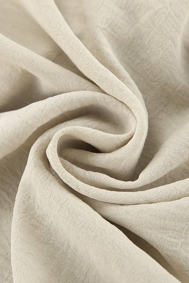 CWSPJ0370_SOLID COLOR LACE-UP CARDIGAN PAJAMA SET