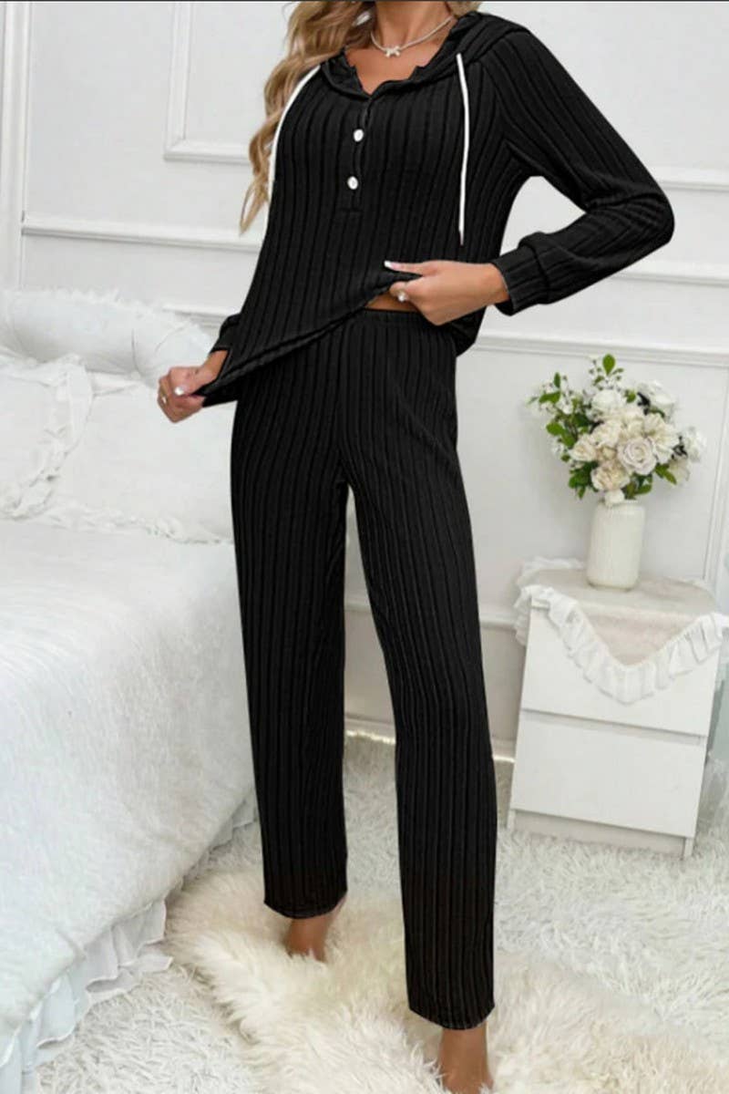 CWSTB1331_BRUSHED HOODIE AND TROUSERS HOME WEAR SET