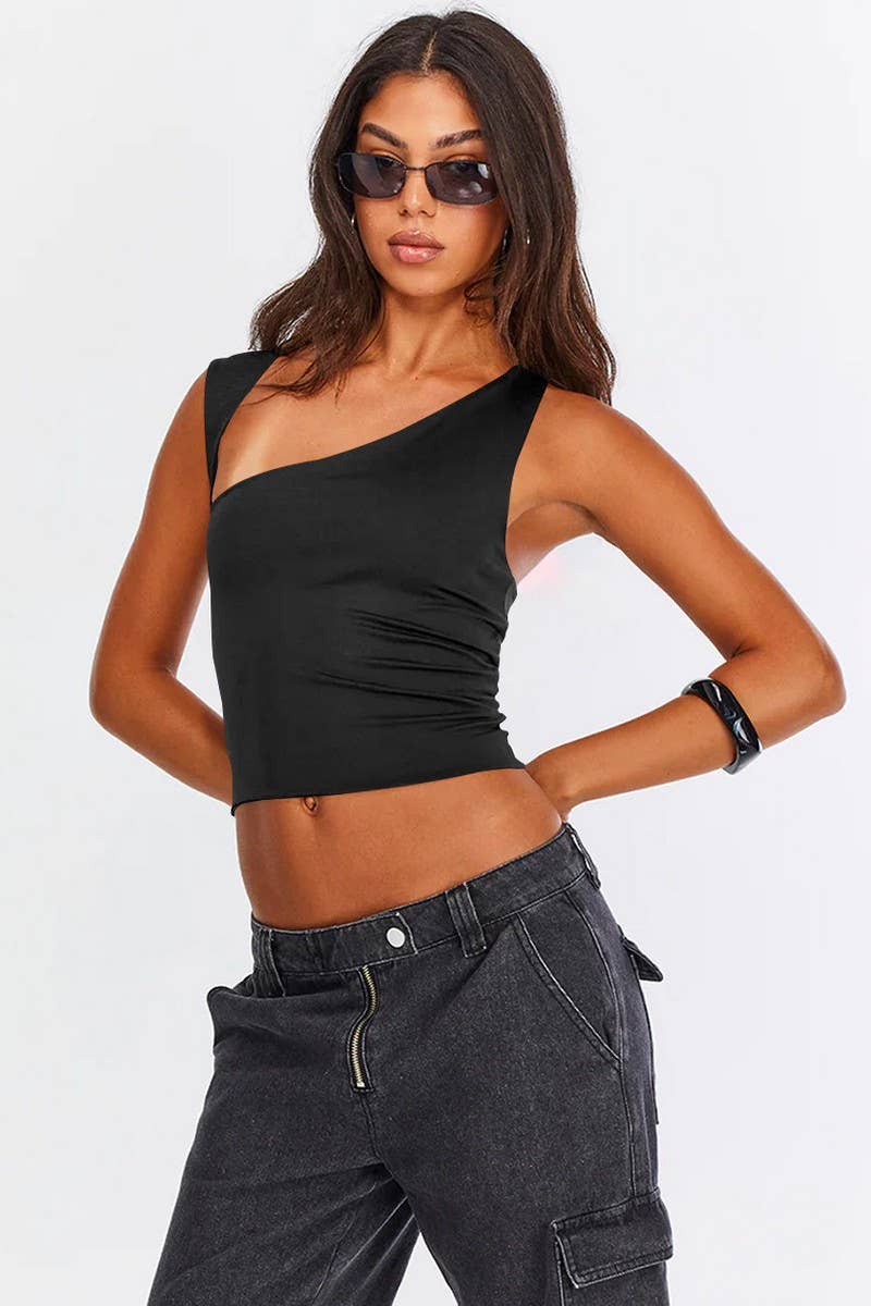 CWTTSL0464_SUMMER NEW SEXY HOLLOW HOT GIRL TOP