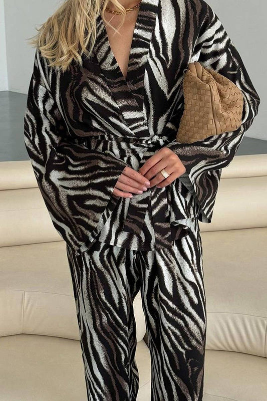 CWSPJ0349_PRINTED LOOSE LONG-SLEEVED TROUSERS PAJAMA SET