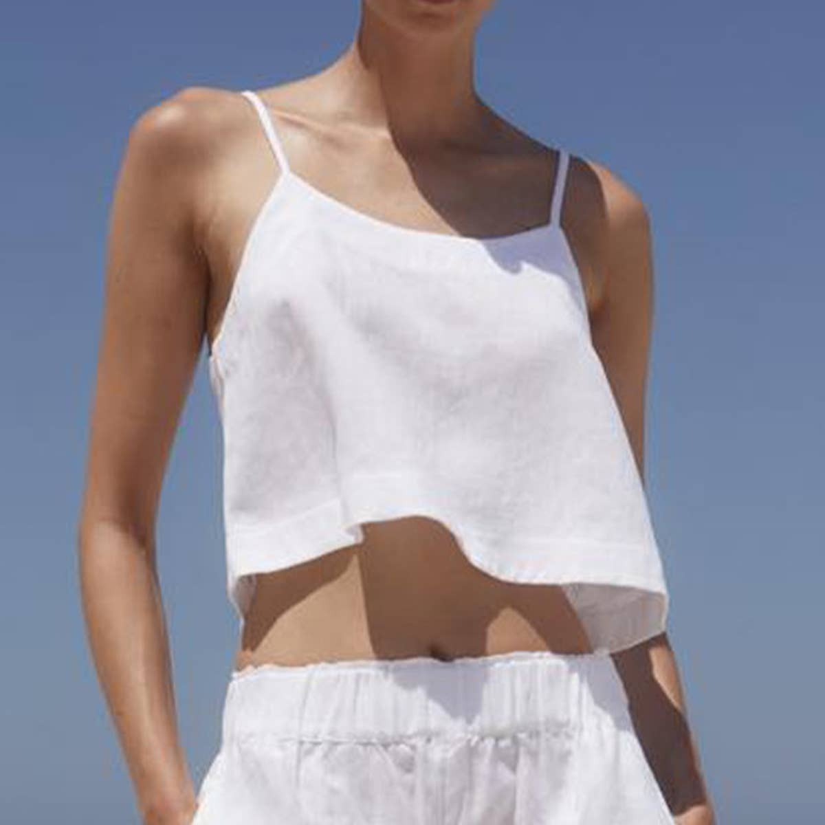 Beach holiday vest adjustable strap cropped top