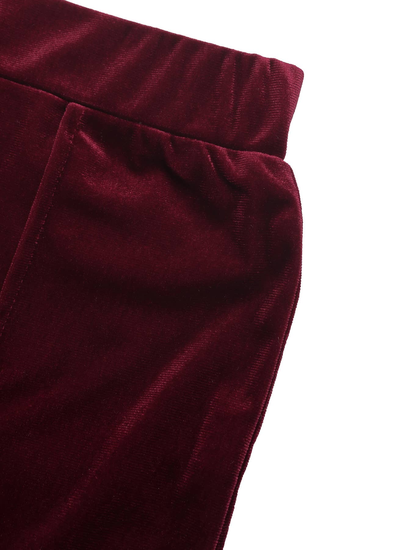 COMMUTER STYLE HIGH-WAISTED VELVET WIDE-LEG PANTS