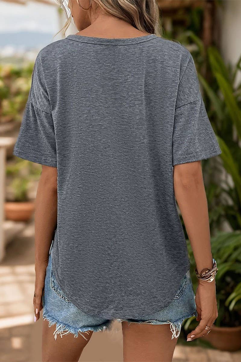 CWTTS1114_CASUAL V-NECK TOP