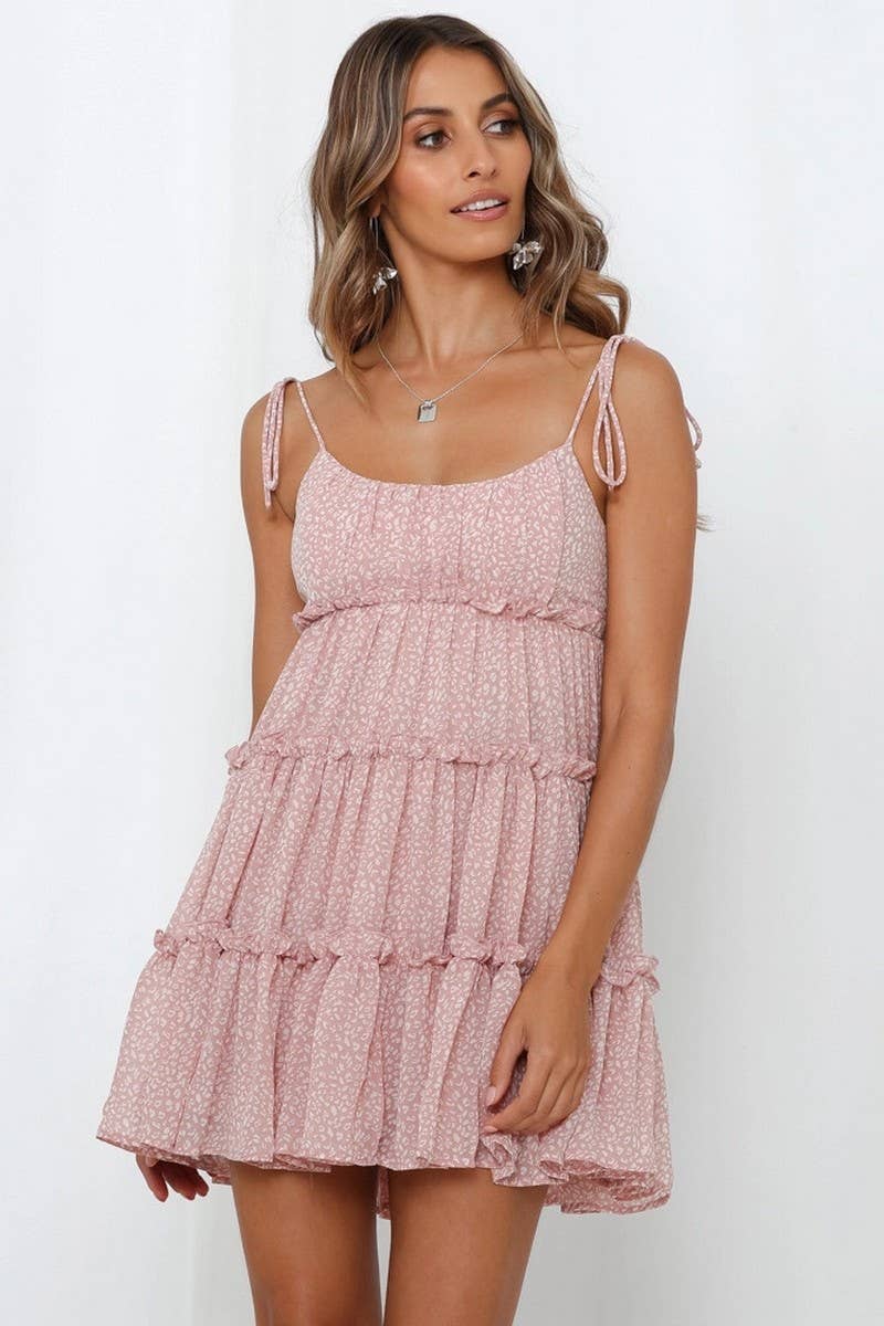 CWDSD3461_SEXY LOW CUT SLEEVELESS MINI DRESS