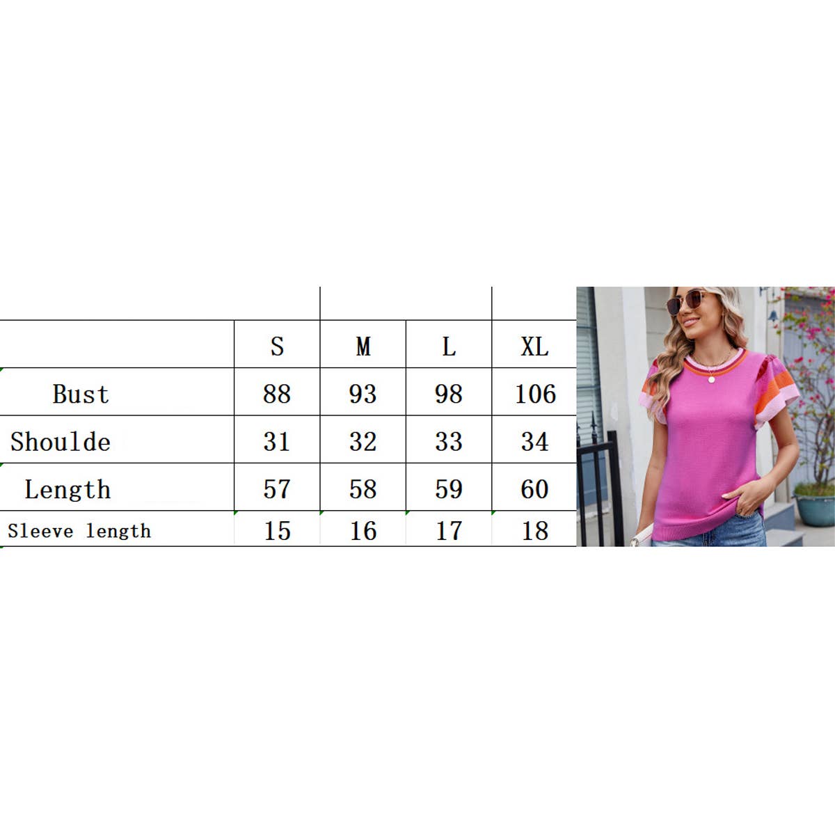 Color matching round neck pullover sweater