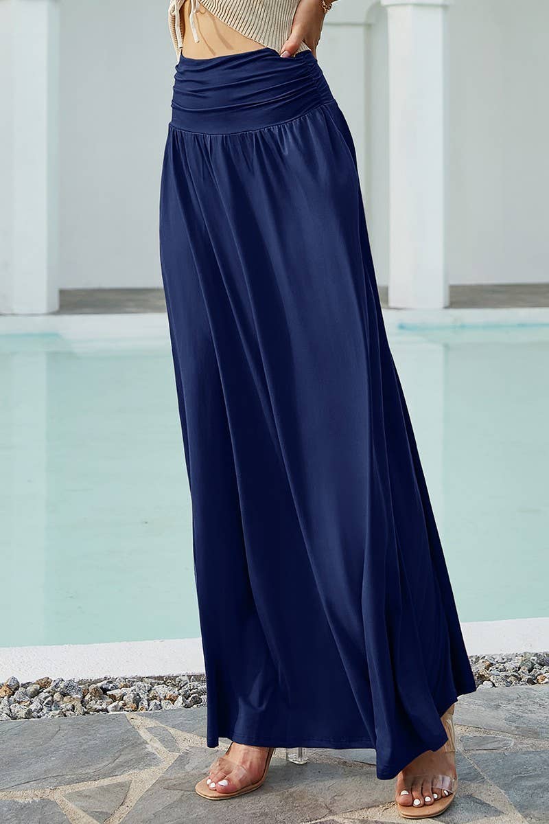 CWBLS116_CASUAL LONG LENGTH MAXI STYLE WAIST LIGHT SKIRT