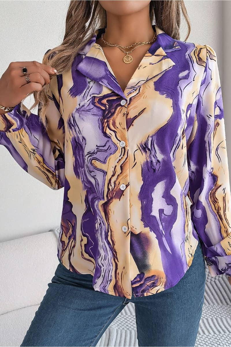 CWTDSL0086_SUMMER COLOR STRIPED LONG-SLEEVED SHIRT