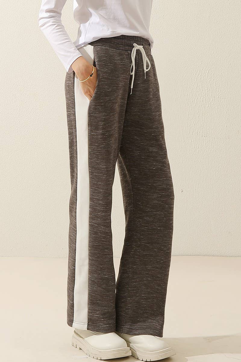 CWBLP398_HIGH WAISTED STRAIGHT WIDE LEG LONG SWEATPANTS