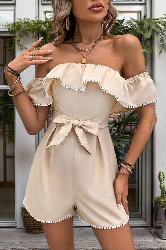 CWSJS0832_ONE-SHOULDER RUFFLED SOLID COLOR JUMPSUIT