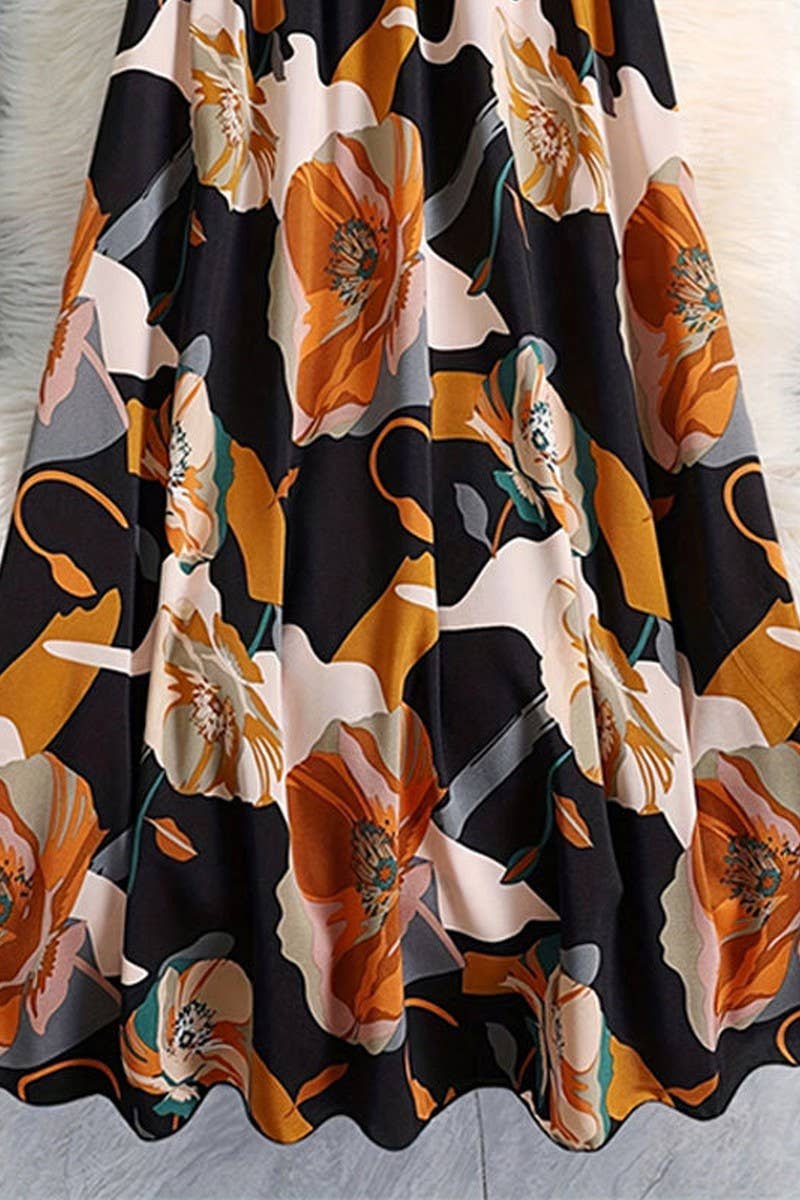 CWBLS0439_SUMMER SLIGHTLY TRANSPARENT COMMUTER PRINTED SKIRT