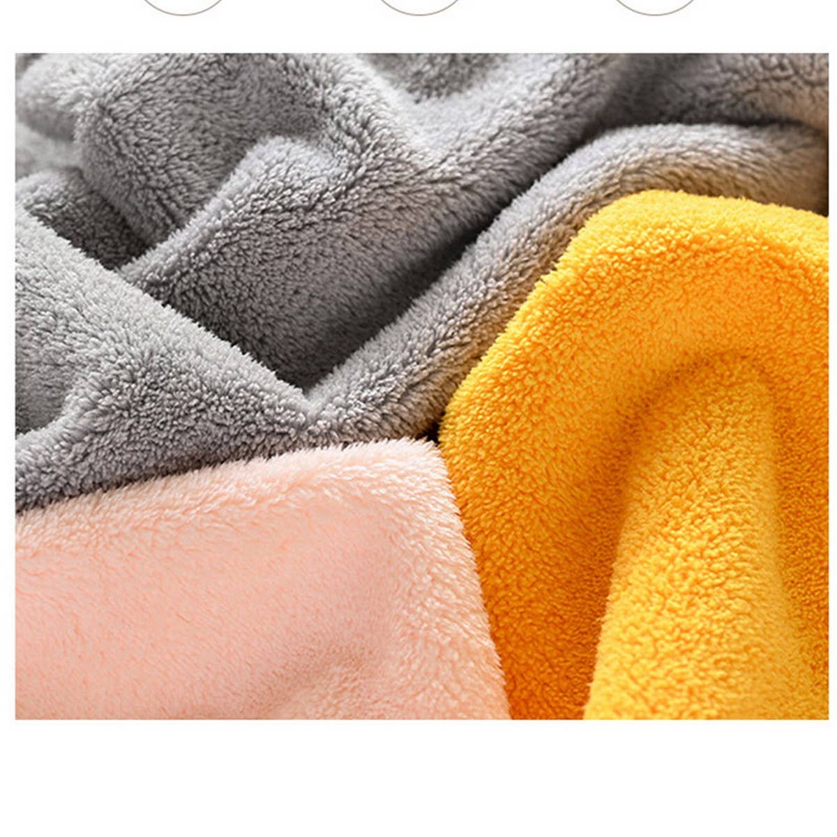EMBROIDERED RABBIT CORAL FLEECE TOWEL