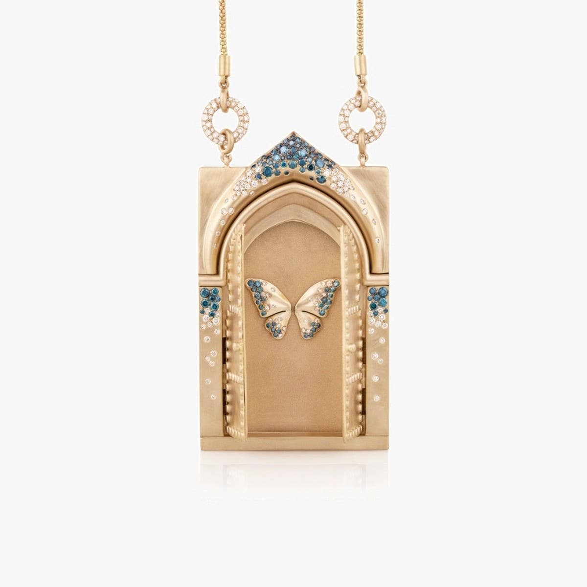Tarot Rebirth Locket ? Butterfly Gold Pendant