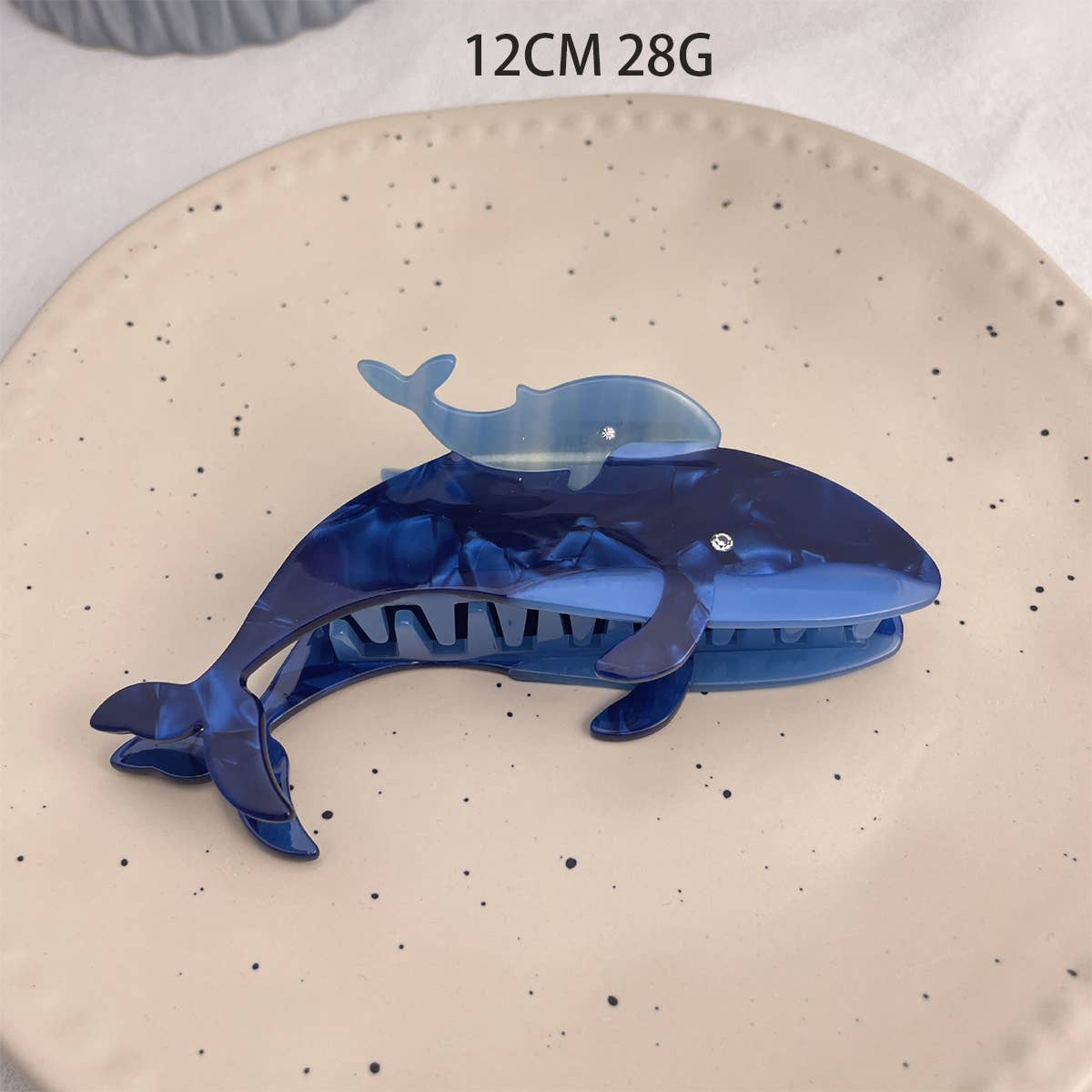 OCEAN WHALE SHELL FISH SEASHELL HAIR CLAW CLIPS_CWAHA0550