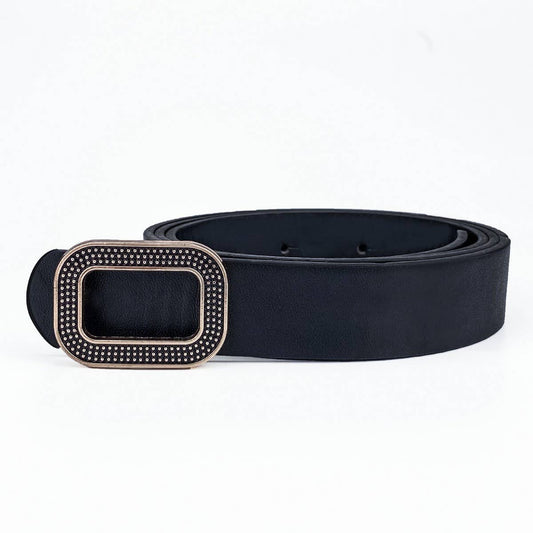 NEW LEATHER WOMEN'S BELT RECTANGULAR BUCKLE BELT_CWABE0701