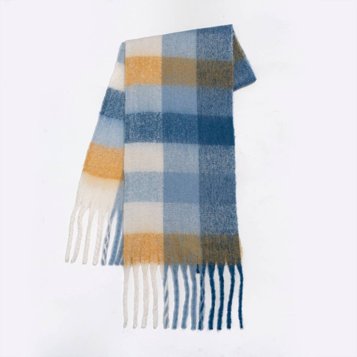 Rainbow Tassel Faux Cashmere Scarf for Winter_CWASC2360