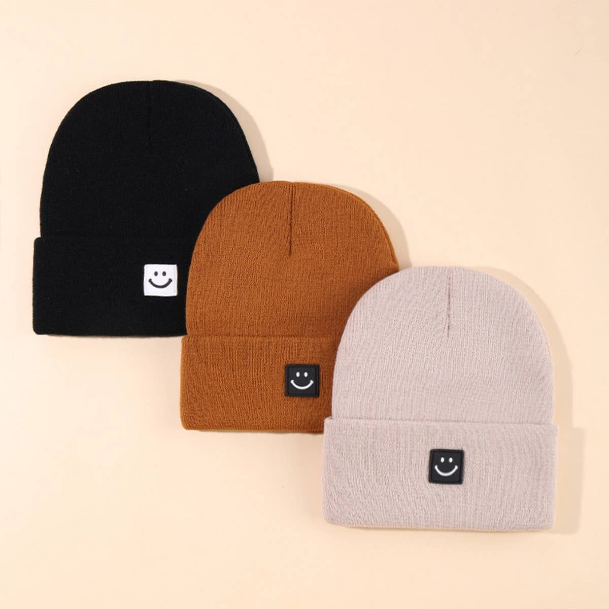 CHILDREN'S SMILEY BABY ALL-MATCH CUTE KNITTED HAT_CWAH1749