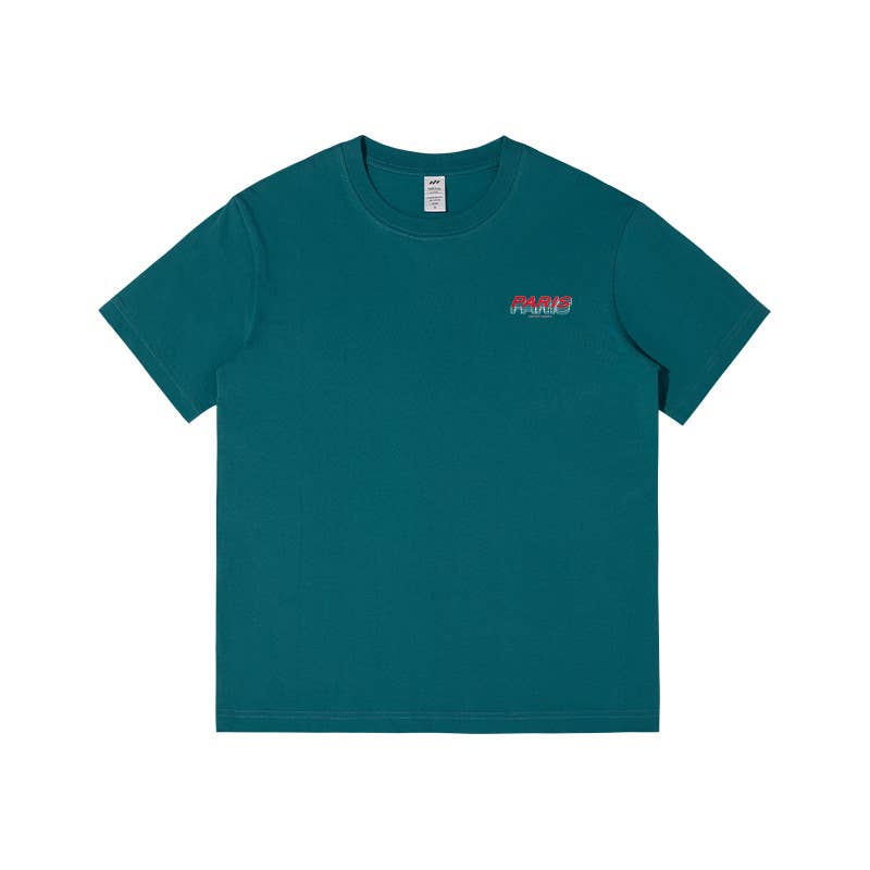 CWTTS0928_ENGLISH LETTER PRINTED ROUND NECK SHORT SLEEVE T