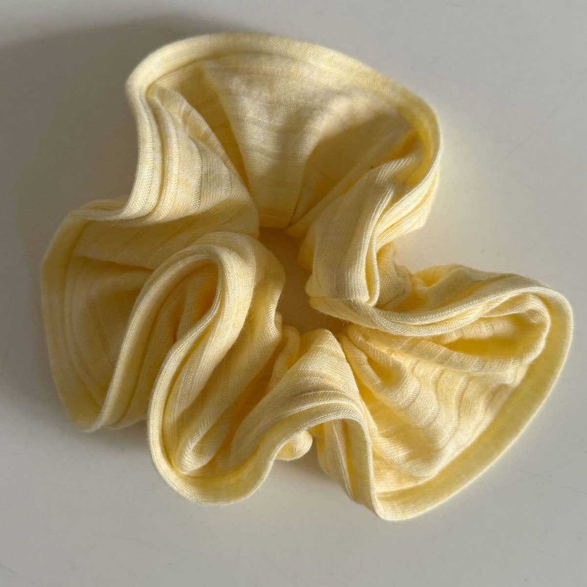 Creamy Sporty Stripe Scrunchie Hair Tie