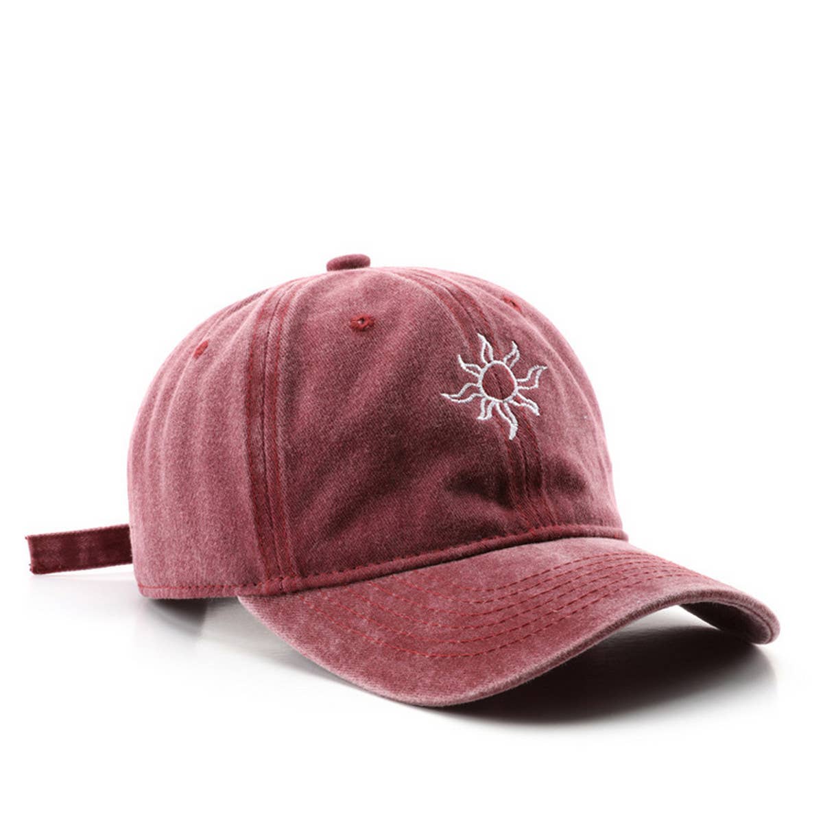 CWAH3240_SUNFLOWER EMBROIDERED BASEBALL CAP