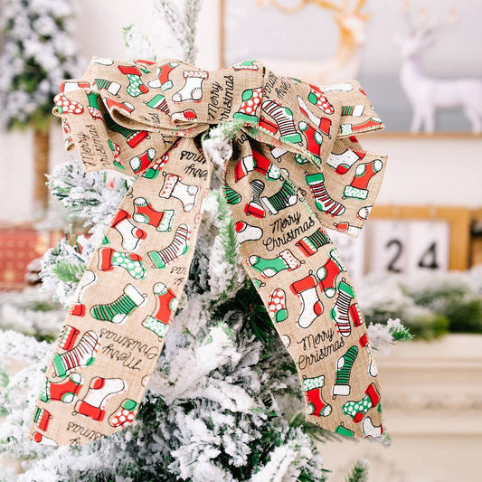 CWMM10252_ST. PATRICK DAY CHRISTMAS RIBBON BOW ORNAMENTS