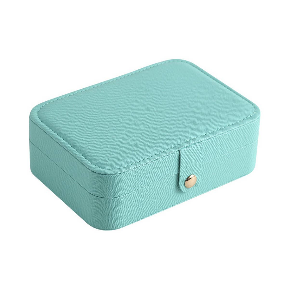 NEW SOLID COLOR DOUBLE LAYER JEWELRY STORAGE BOX_CWAJE1534