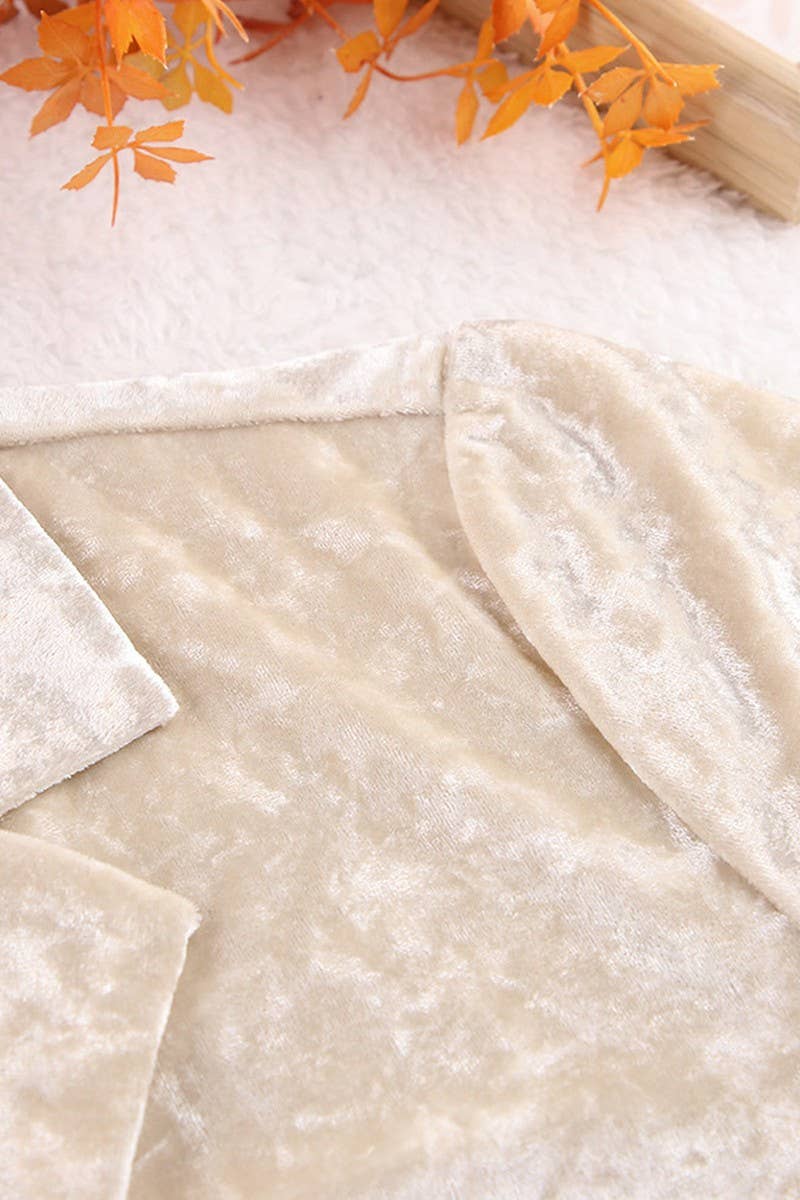 CWSPJ0086_SOLID COLOR LONG SLEEVED SHIRT PANTS PPAJAMAS SET