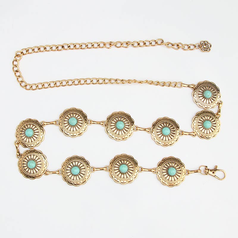 Fashionable and versatile patterned waist chain