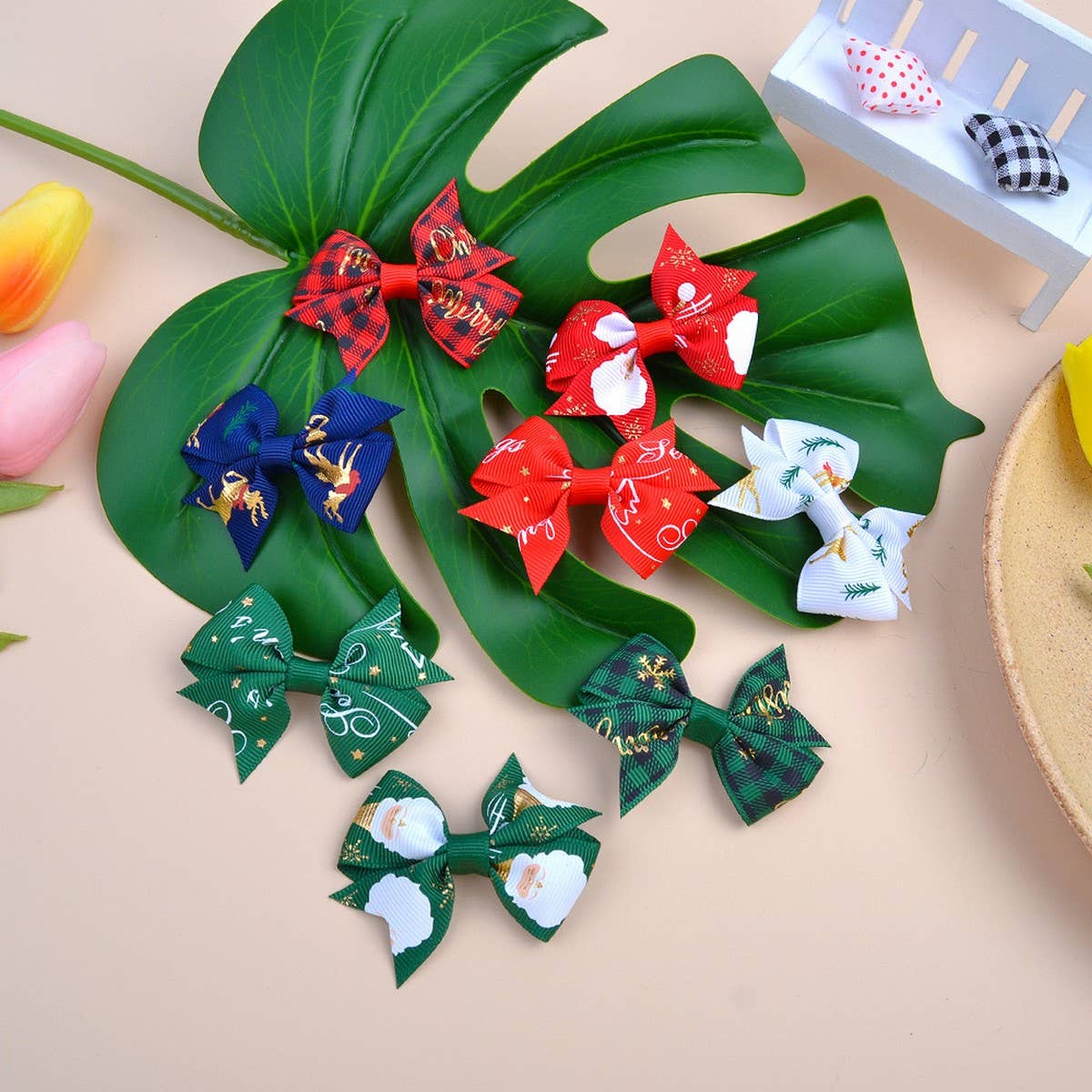 Solid Grosgrain Bow Hair Clip for Girls_CWAHA6699