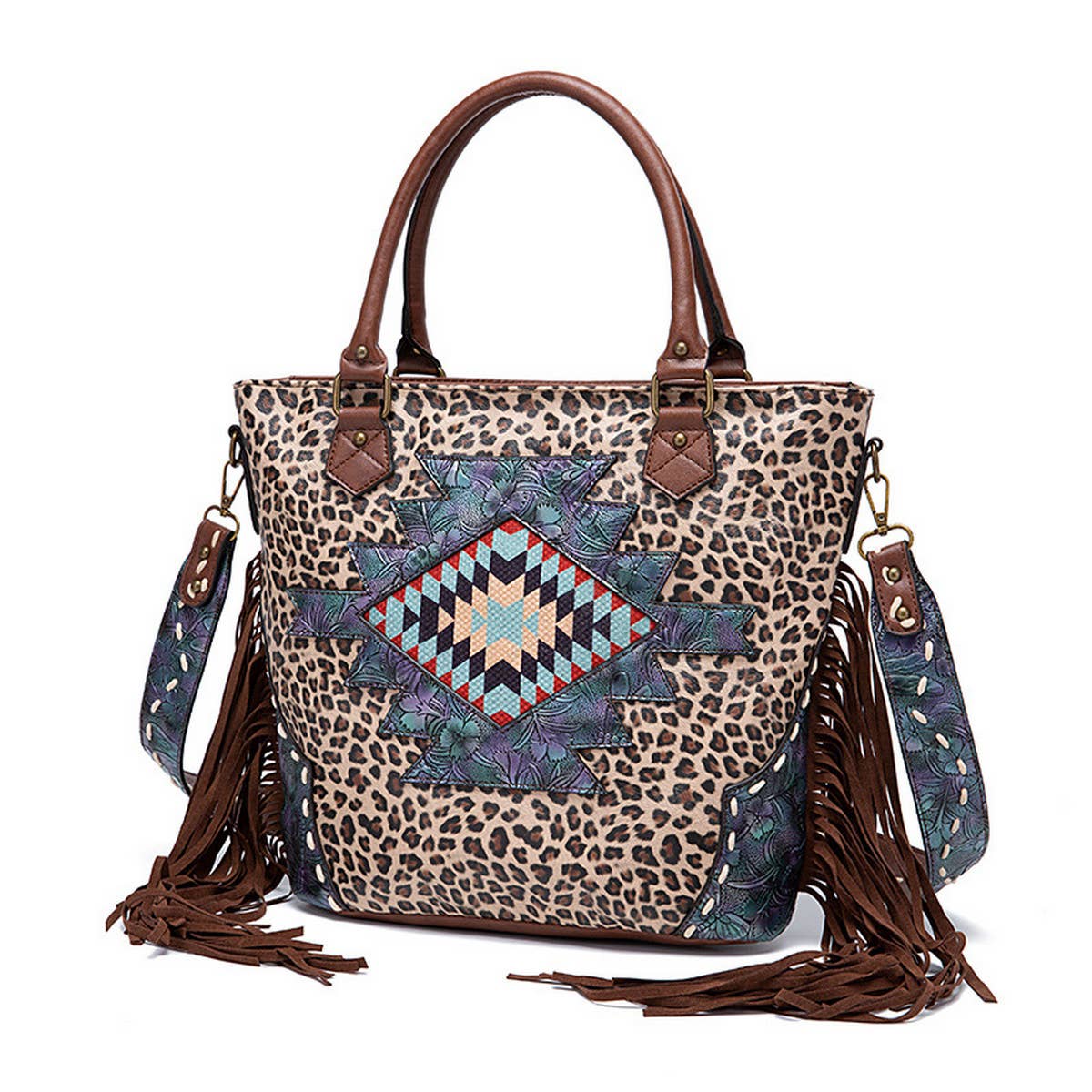VINTAGE HAND-WOVEN FLOW BEARD SHOULDER BAG_CWAB2600