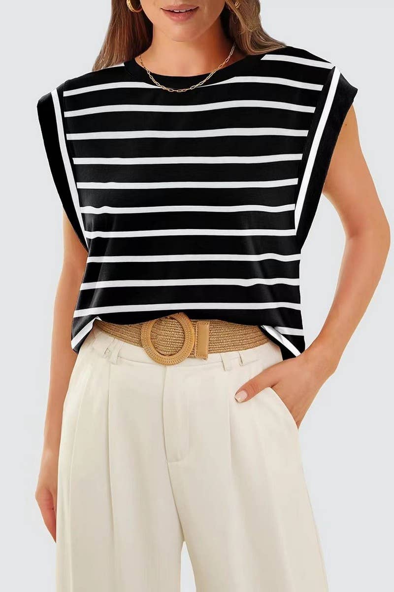 CWTTSL0241_Round Neck Sleeveless Knit Top