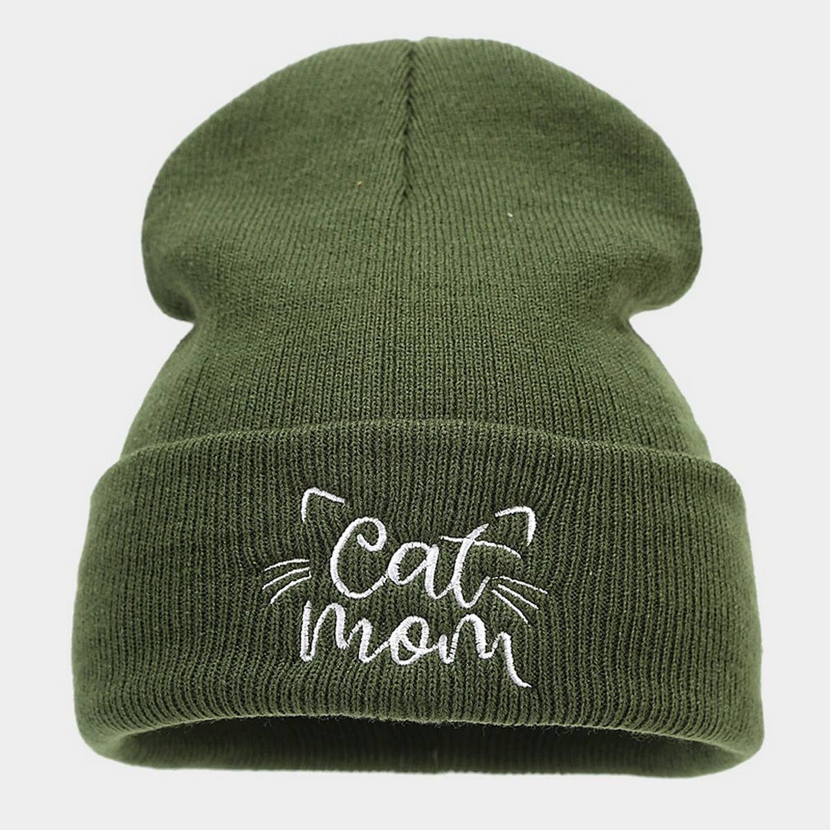 WARM PILE HAT EMBROIDERED KNITTED HAT_CWAH1596