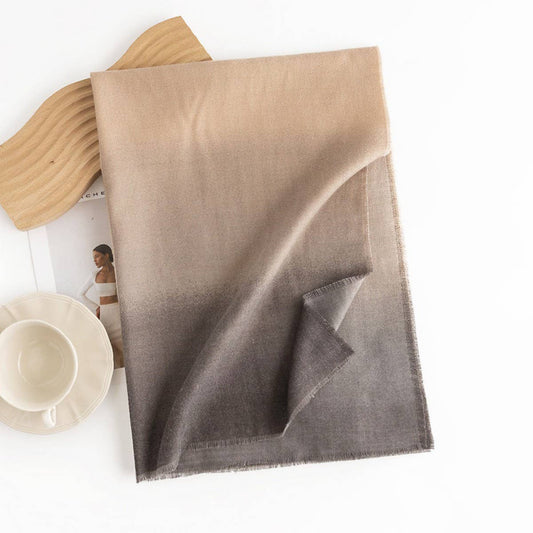 CWASC2730_WINTER GRADIENT SOLID COLOR SIMPLE COLD-PROOF SCAR