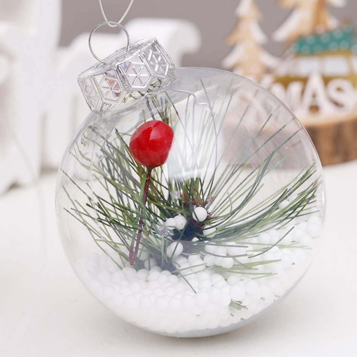 8CM Snow-Filled PET Christmas Balls Set of 16_CWAJE5310