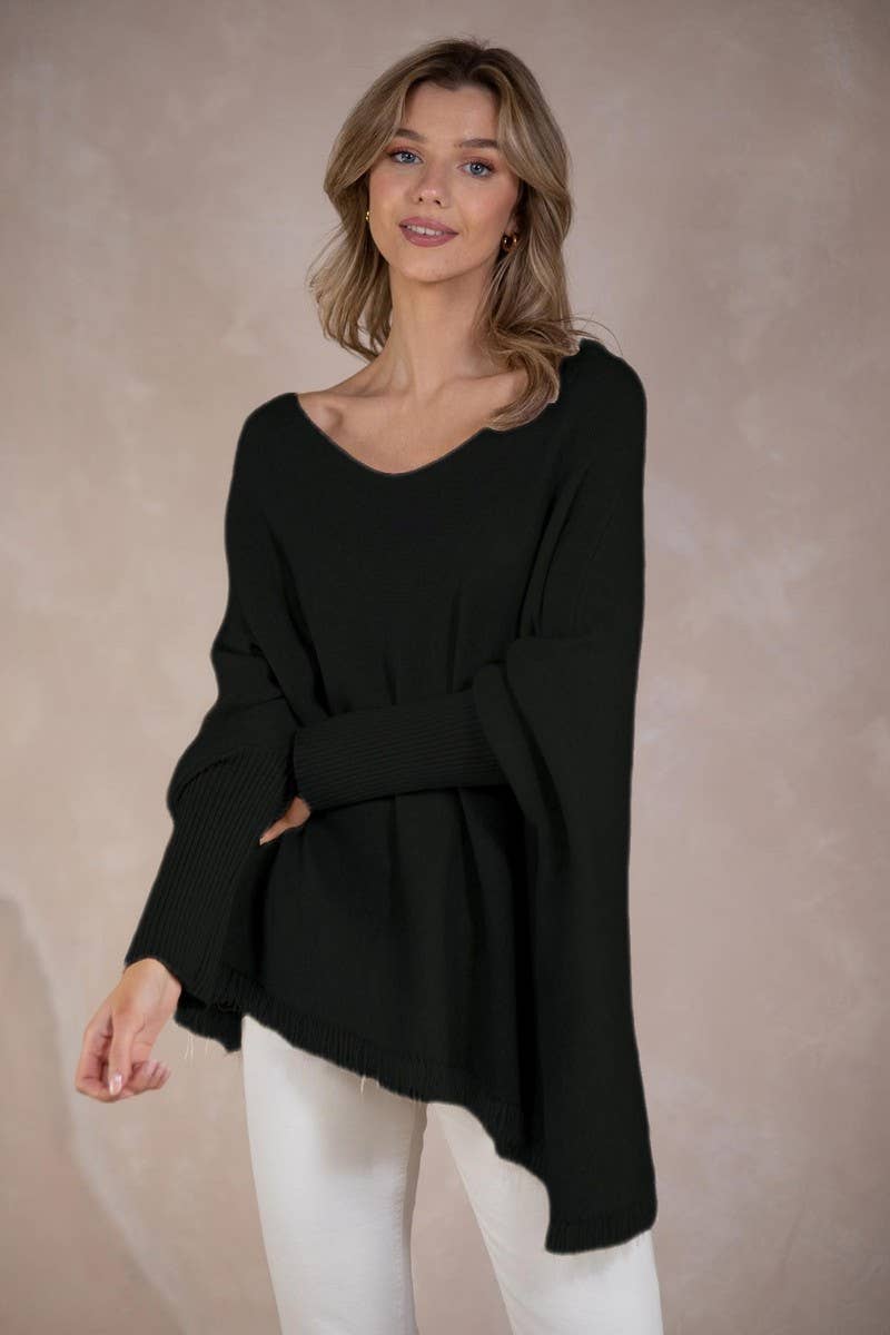 CWOSWL6957_SOLID OFF SHOULDER LOOSE KNIT PULLOVER SWEATER