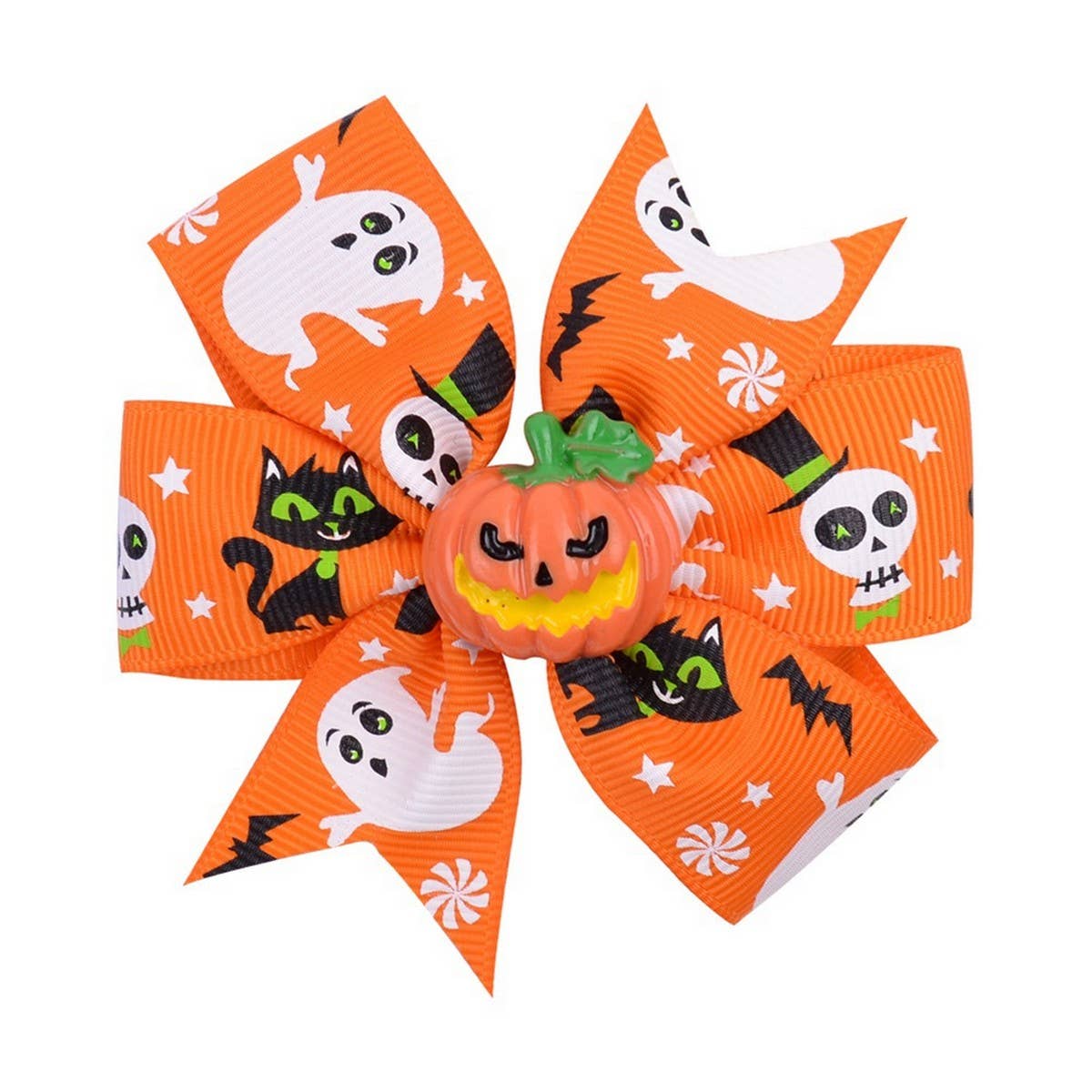 Bat Bow Hair Clip Halloween Party Accessory_CWAHA6685