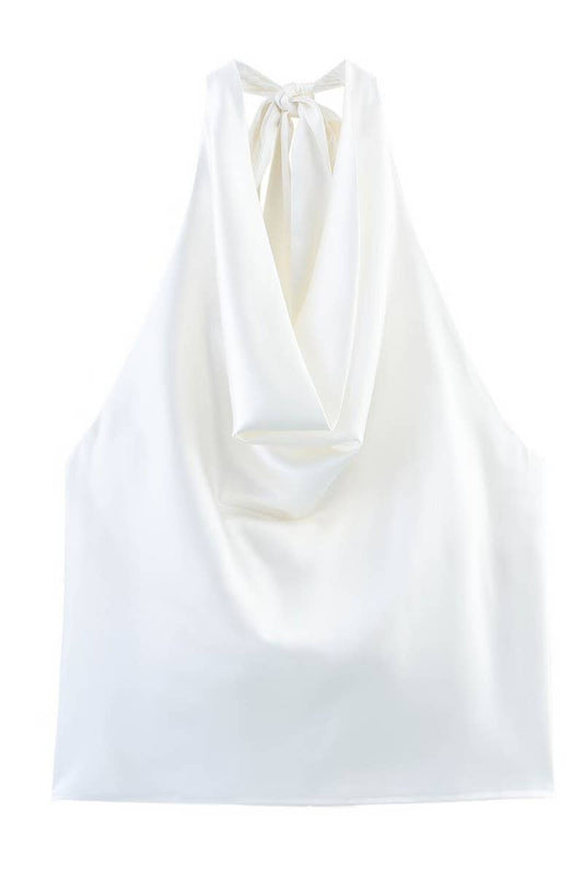 CWTTSL0358_TEMPERAMENTAL AND FASHIONABLE HALTER NECK TOP