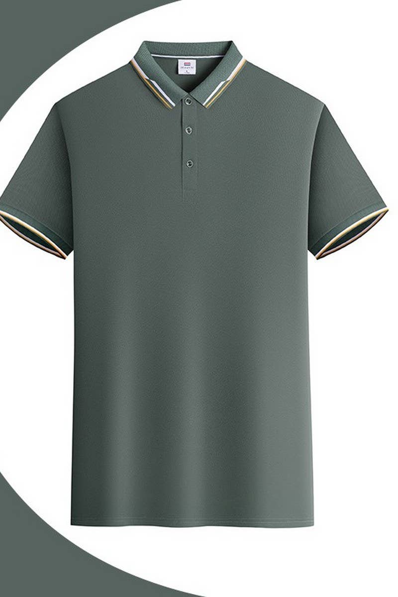 CWTBLS02418_SOLID COLOR COLLARED WORK POLO SHIRT