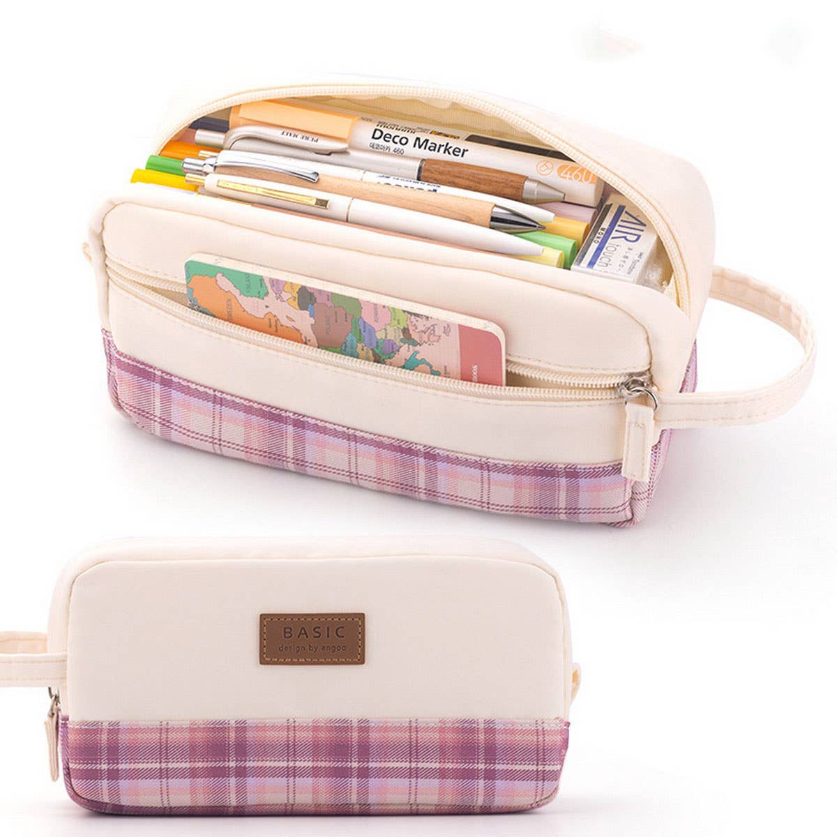 LARGE SQUARE MULTI-LAYER PENCIL CASE